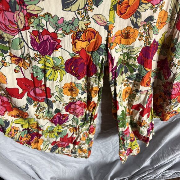 Ivy Street Vibrant Floral Print Jumpsuit Large Womens Wide Leg Beachy Summer - Picture 8 of 10